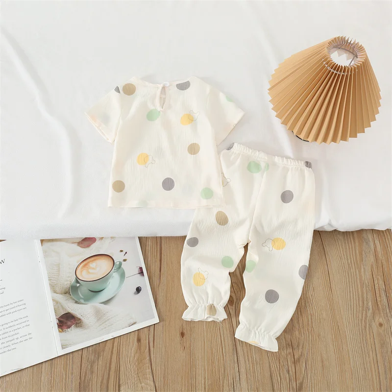 

New Summer Baby Clothes Suit Children Boys Sleepwear Short Sleeved T-Shirt Shorts 2Pcs/Sets Kids Girls Clothing Infant Pajamas