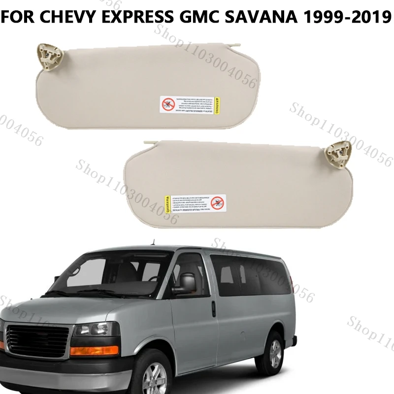 For Chevy Express GMC Savana 1999-2018 2019 Car Sun Visor Sunshade Panel Interior Beige  Sun Shades Sunvisor 84054695 84054688