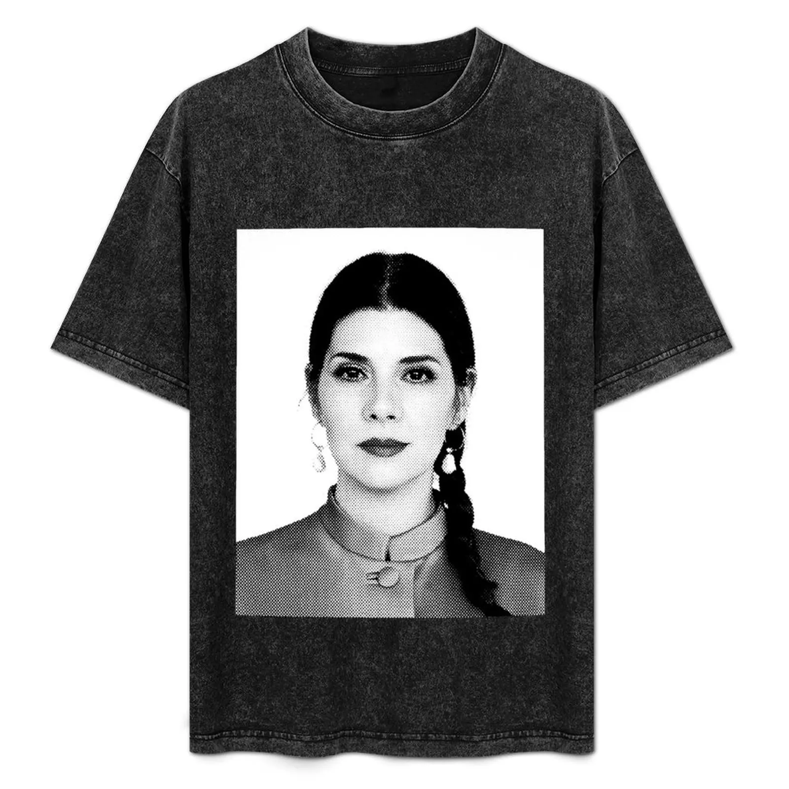 Marisa Tomei Schwarz-Weiß-Porträt aus Punkten T-Shirt maßge schneiderte Grafik T-Shirt Shirts Grafik T-Shirt Männer