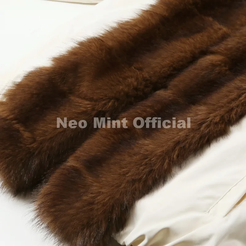 Neo Mint 2026 Winter Luxury Fur Collar Puffer Parka Jacket Women Warm Padded Quilted Coat Iconic Fashion Girls Outerwears