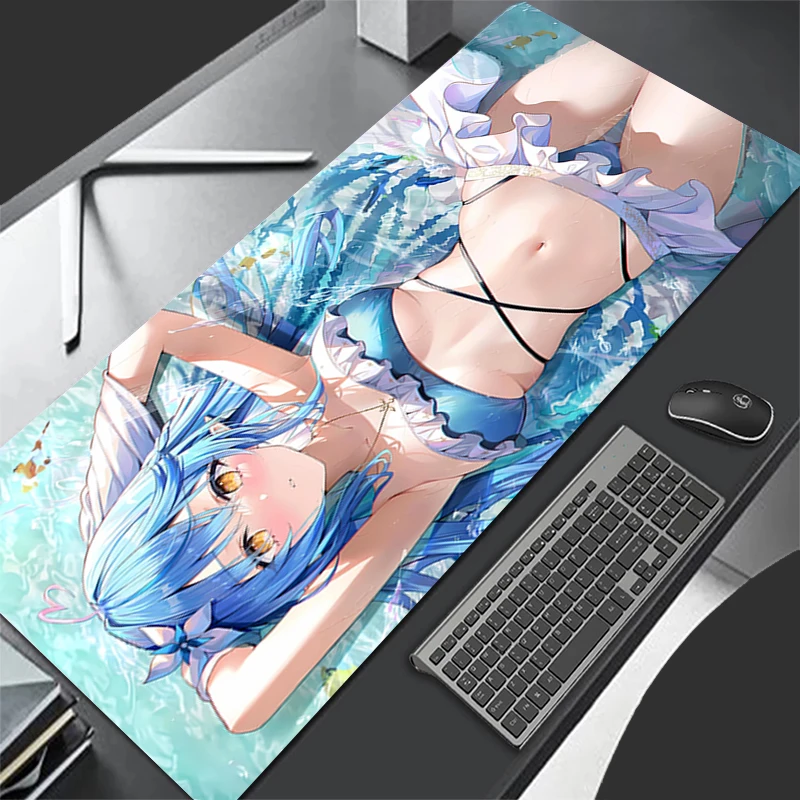 

Mousepad Computer Gaming Accessories Keyboard Pad Office PC Rubber Mouse Pad Decoracion Desk Hololive Shirakami Fubuki Mouse Mat