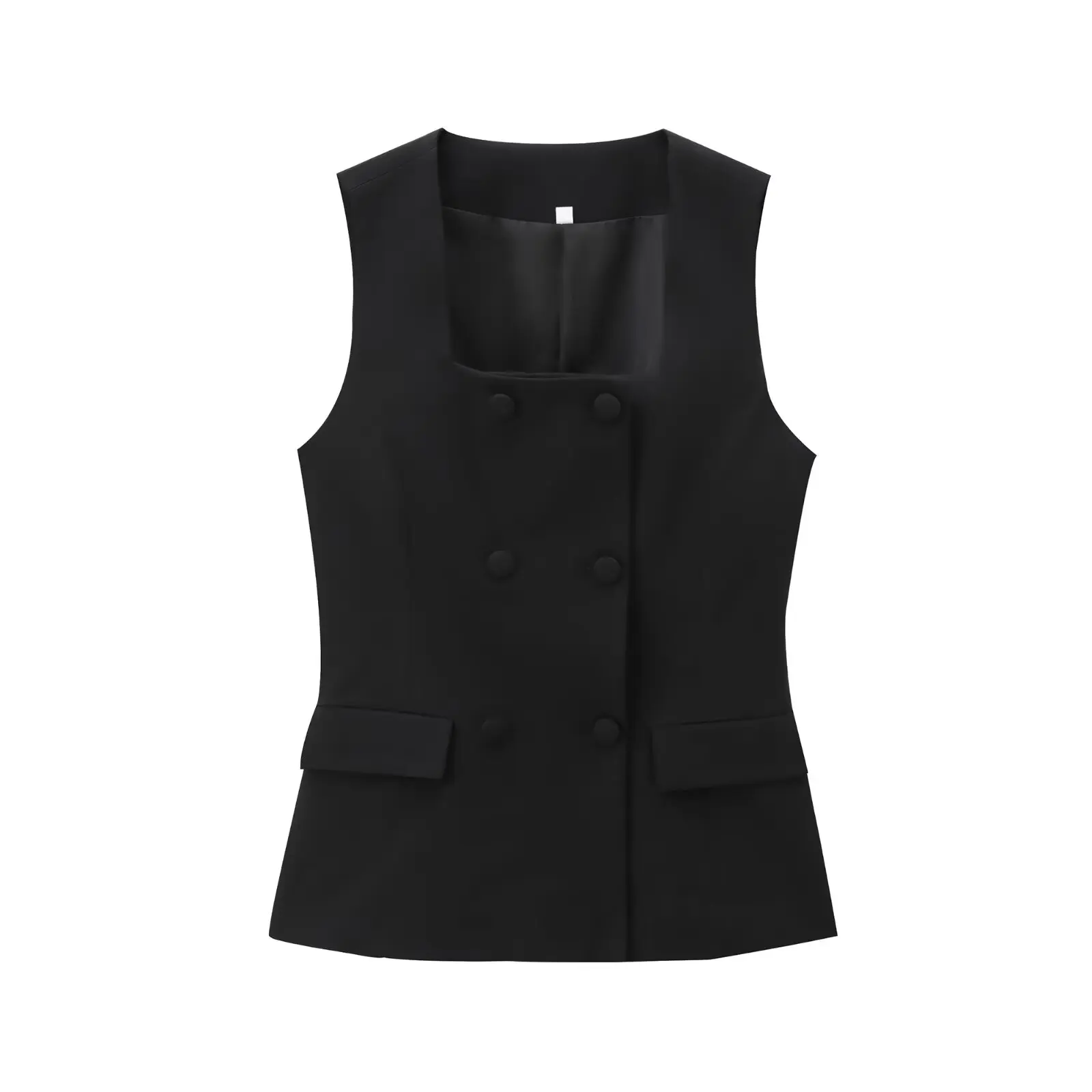 TRAF Button Sleeveless Vests for Women Summer Basic Vest Top Women Streetwear Jacket Women's Tailored Vest New in Outerwears