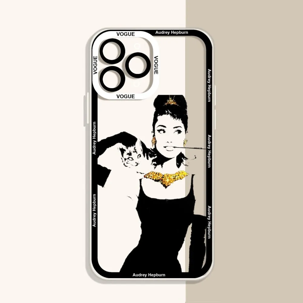 Audrey Hepburn Breakfast At Tiffany\'s Phone Case For IPhone 12 11 13 14 Pro Max XR XS Max X Iphone15 15pro 7 8 Plus Case