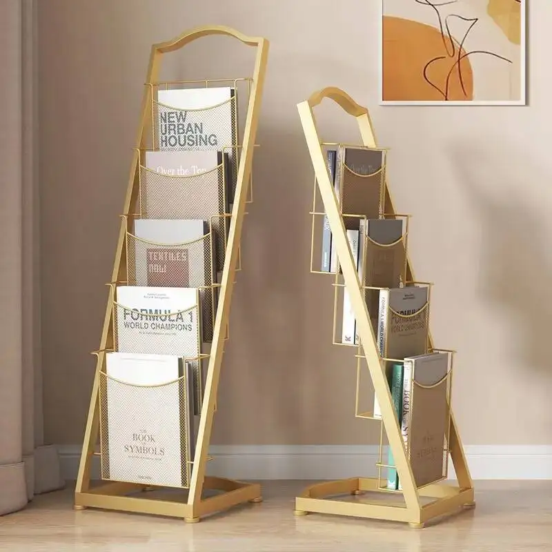 Furniture Office Magazine Racks Ladder Shelf Storage Modern Magazine Racks Living Room Metal Furniture Стенд Для Журнала MHSNJ