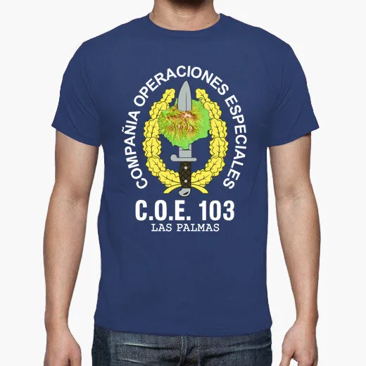 Spanish Legion COE 103 Las Palmas Mod 2 Special Operations Emblem T-Shirt. Summer Cotton O-neck Men\'s Short Sleeve T-Shirt New