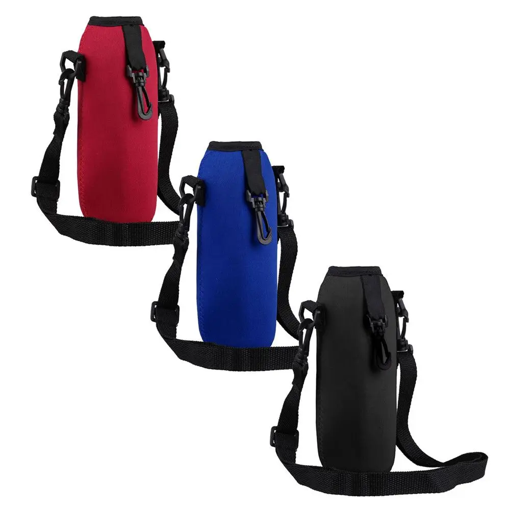 750ML Bottle Holder Bag Pouch With Adjustable Shoulder Strap Water Bottle Carrier Insulated Neoprene Water Bottle Holder Bag