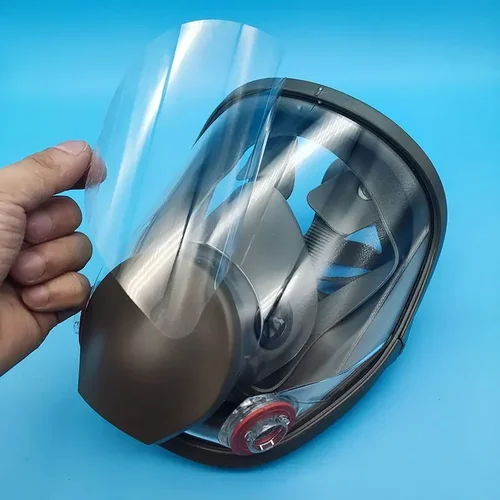 Película protectora antiarañazos para máscara de Gas de cara completa, Protector de pantalla de ventana respirador 6800, cubierta de pintura por pulverización