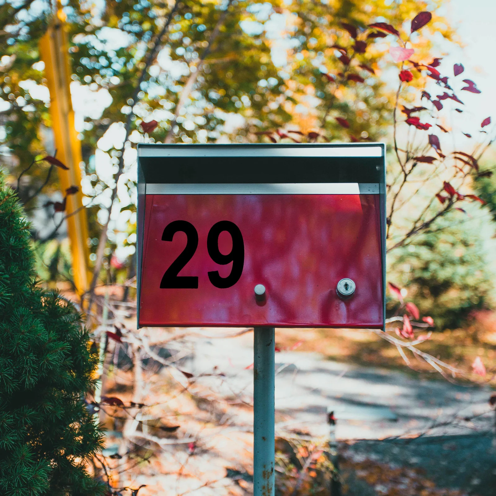 

10 set Garage : Waterproof Reflective Mailbox Stickers Self-Adhesive Outdoor Address Labels For Home Car Bin