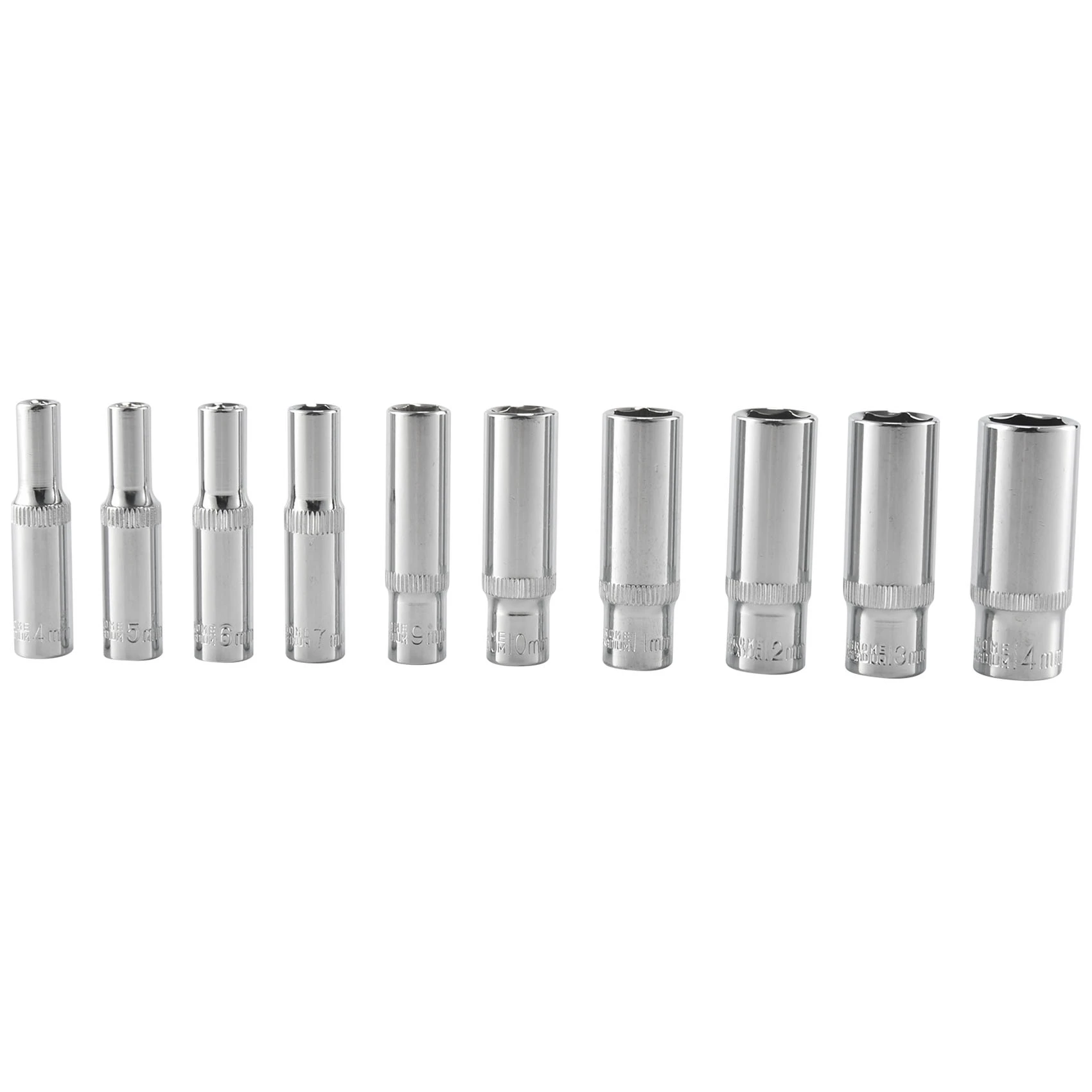 11 pcs 1/4 inch Drive Deep Socket Set CRV Hand Tools 6 Point Long Socket Hex Repair Tool