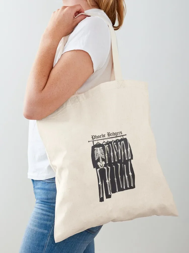 فيبي بريدجرز هيكل عظمي يناسب حقيبة يد حقيبة يد للسيدات حقيبة قماشية حقائب تسوق قابلة للطي وقابلة لإعادة الاستخدام