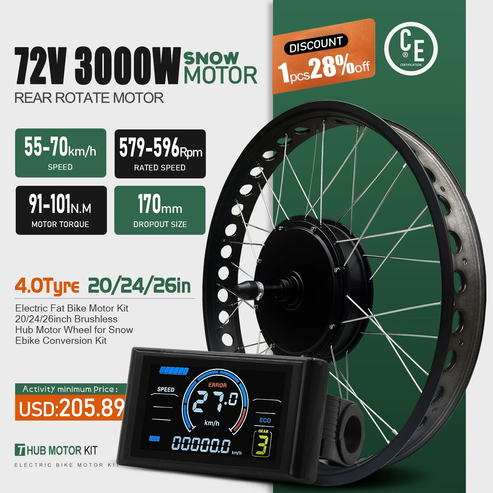 24 electric bicycle kit Volt 450 Watt Currie Electro-Drive Bike Conversion #1 with SLA Batteries and a 26