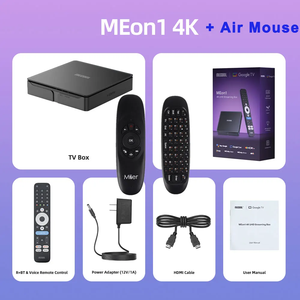 MECOOL Nieuwe Android TV Box MEon1 4K 32GB Netflix Dolby Vision Amlogic Voor Thuis Gaming Video Globale Versie
