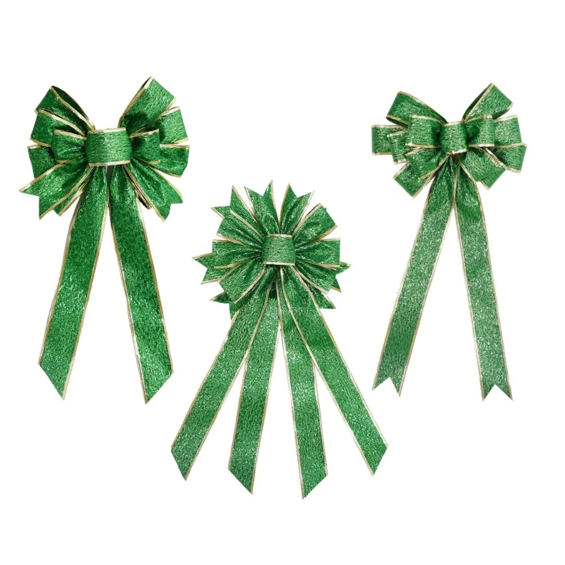 Patrick's Day Wreath Bow, Large Large Green Glitter Bows for Patrick's Day Wall Door Party Decorations DIY Crafts Dropship