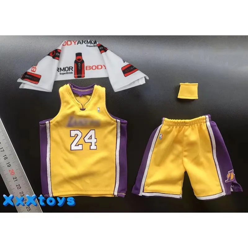 XxXtoys F005 1/6 Scale Male Soldier No. 24 Yellow Basketball Clothes Set Model for 12 Inch Action Figure Body Collection Toys