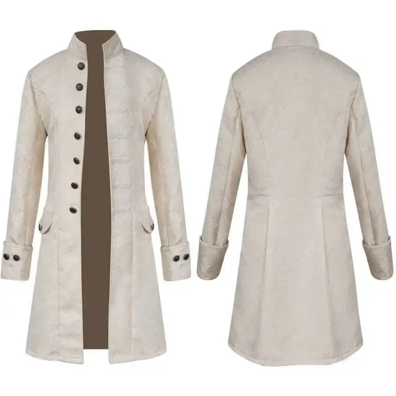 Trench da uomo Steampunk / camicia Cappotto principe vintage Giacca medievale rinascimentale Costume cosplay edoardiano vittoriano