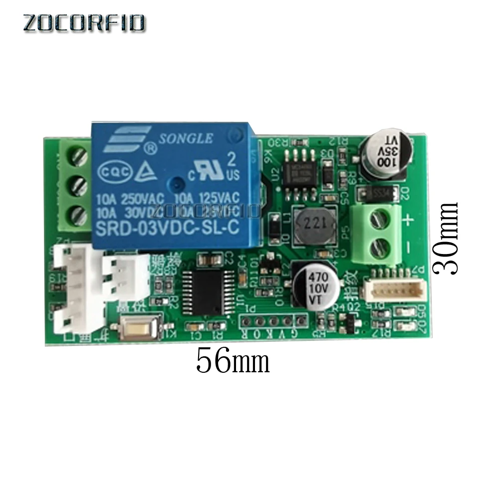 Access Control Fingerprint Control board 7-30V Fingerprint identification Module Low power relay controller Car start switch