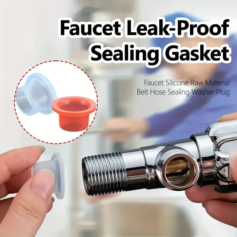 300pcs Silicone Faucet Leak-proof Sealing Gasket Valve Threaded Pipe Hose Sealing Washer for Plumbing Plug Prevent Leakage
