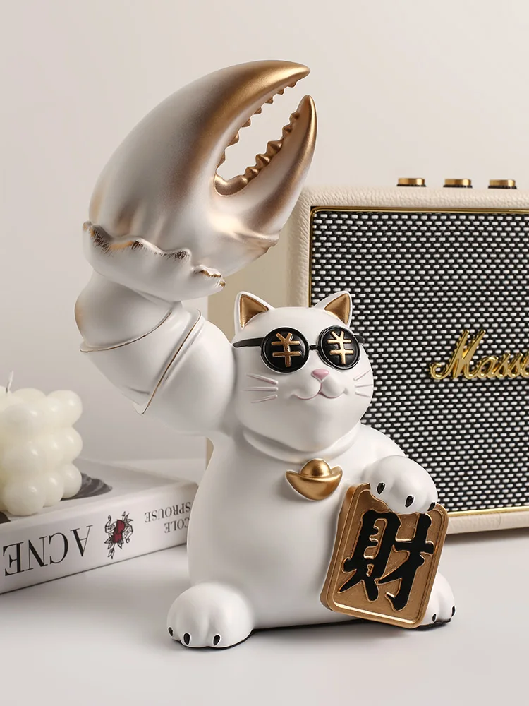 

ZL Light Luxury Lucky Cat Ornament Decoration Living Room Entrance Creative Home Decorations