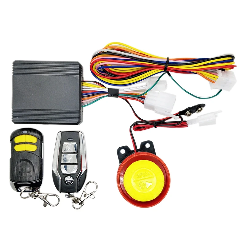 

Motorcycle Safety Alarm Single-Channel 2-Color Remote Control One-Button Start Anti-Theft System for Bicycle Scooters