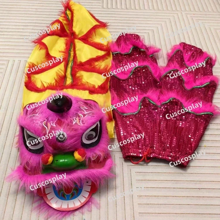 Handmade Student Lion Dance Children\'s Lion Dance Set Outfit Dress Chinese Spring Day Traditional Culture Party Festivall