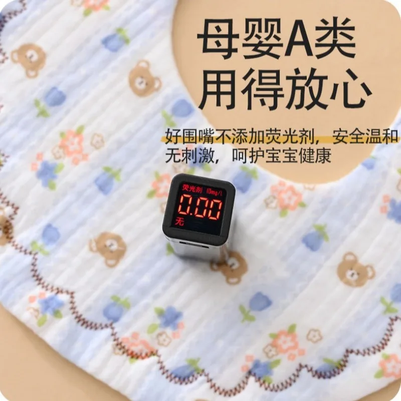 

Детские слюнявчики из 6-слойного хлопкового муслина, класс А, мягкие, впитывающие, для новорожденных, водонепроницаемые, для прорезывания зубов