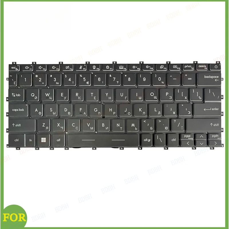 

НОВАЯ Клавиатура для ноутбуков MSI Modern 14-C5M, 14-C7M, MS-14JK, Modern 14 C11M, C12M, C13M, MS14J1 (Русская/Американская раскладка, с подсветкой)