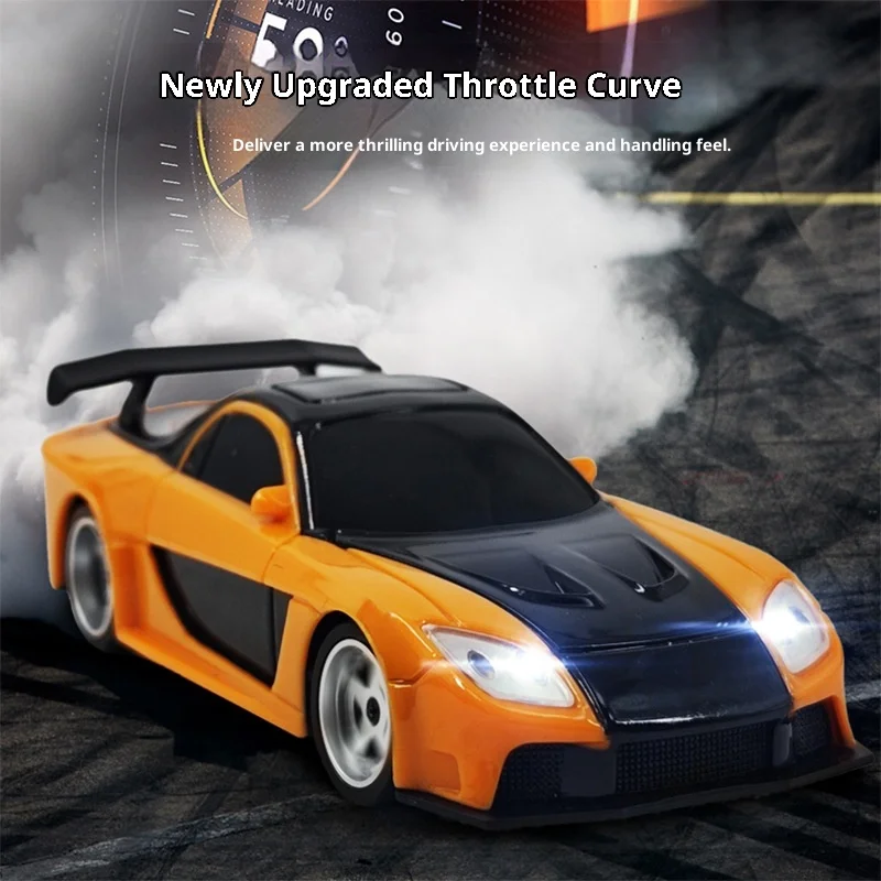 新しいミニ四駆ドリフトカー、フルプロポーショナル照明付き：電動リモコンカーモデル - 男の子向けおもちゃリモコンプレイ