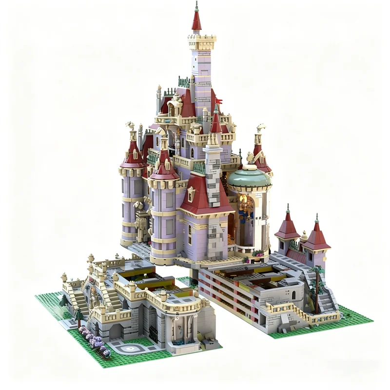 ตัวต่อ MOC ดิสนีย์ ปราสาทโฉมงามกับเจ้าชายอสูร 3224 ชิ้น แบบประกอบเสร็จพร้อมฐาน ของเล่นตัวต่อสถาปัตยกรรม ของขวัญคริสต์มาส