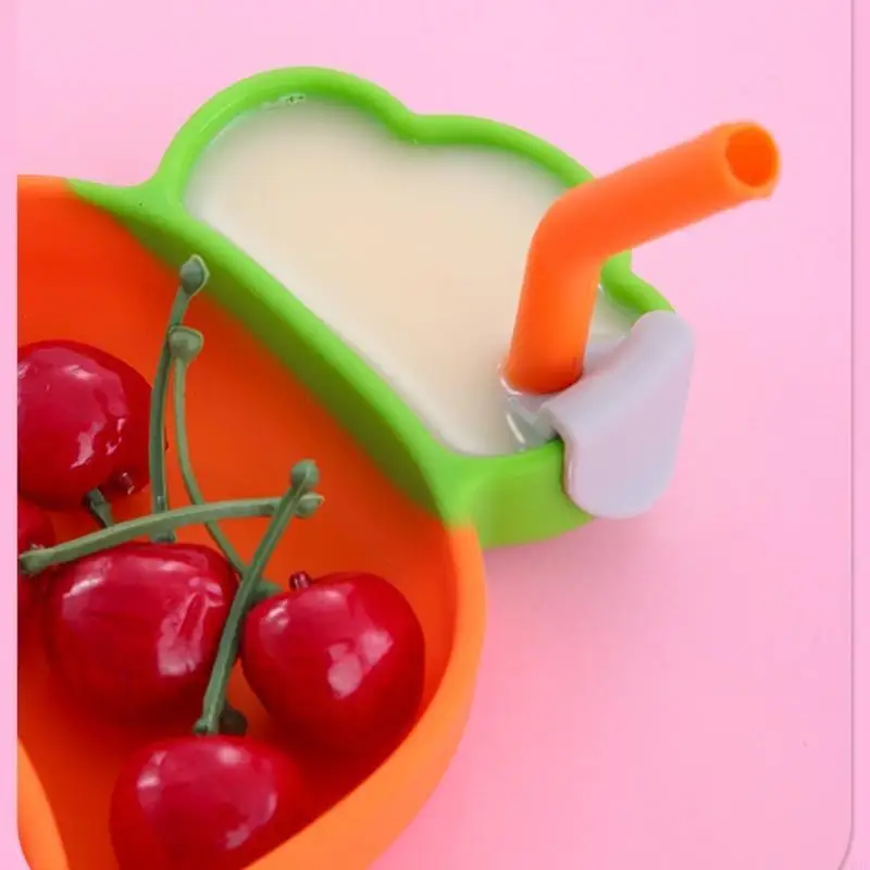 

C63C Practical Baby Silicone Tableware Feeding Bowl Spoon Fork Plate 4-piece Set