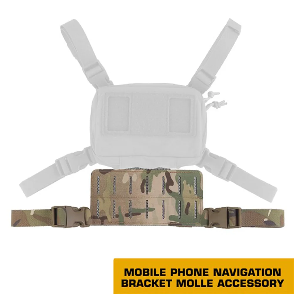 

Tactical Chest Mobile Phone Navigation Bracket Fixed Mount MOLLE Lower Hanging Accessory