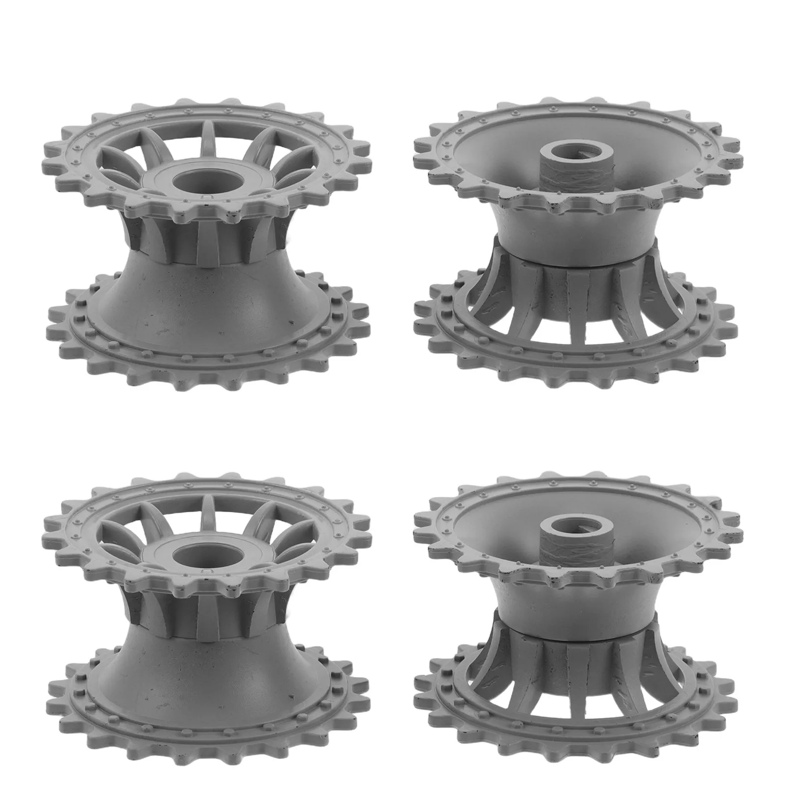 4Pcs Rc Tank Sprocket Parts 2.16 Inch Plastic Drive Wheel for Tank Chassis Realistic Track Motion DIY Repair Wear Resistant