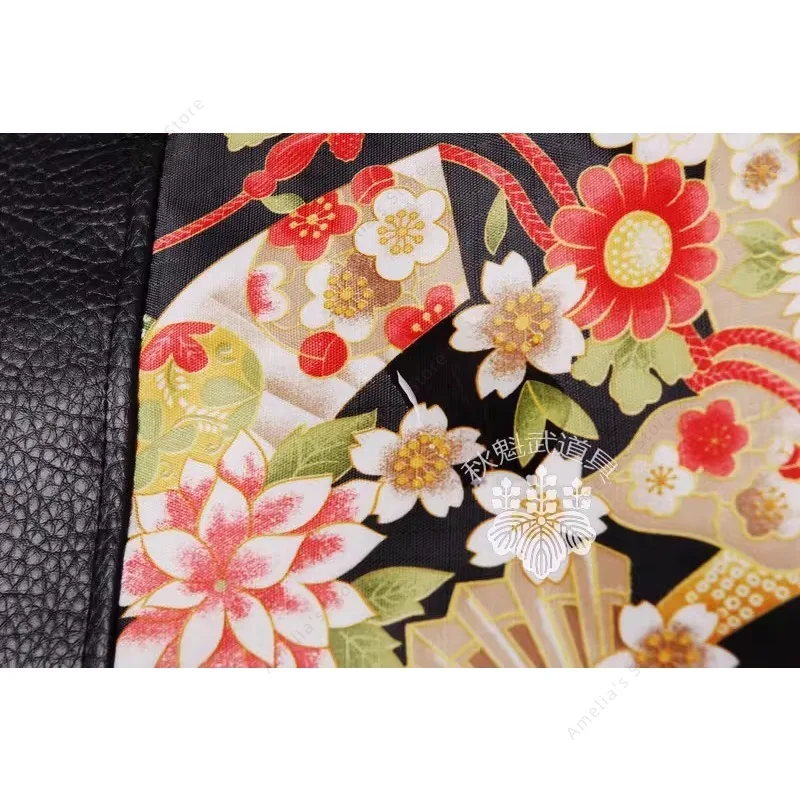 ญี่ปุ่นแบบดั้งเดิม Kendo Shinai กระเป๋า Elegant Kimono ดอกไม้รูปแบบดาบไม้ไผ่พกพากระเป๋าอุปกรณ์ศิลปะการต่อสู้ป้องกัน