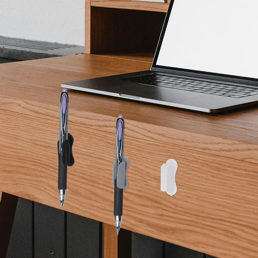 

10 Pcs Self-adhesive Pen Holder Desk Pencil for Marker Silica Gel Silicone Bulk