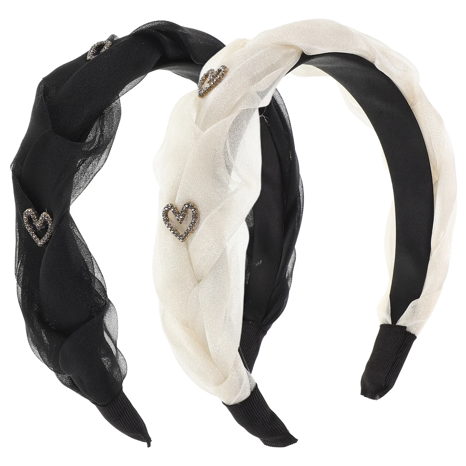 

2 Pcs Headband Non-slip Hair Accessories Cute Headbands for Women Knotted Tooth Elastic Headwraps Miss
