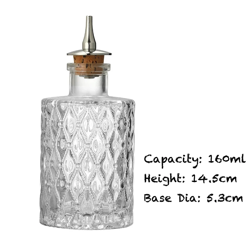 Vintage Cocktail Bitters Flasche mit Dasher Top Professionelles Barzubehör Bar Tool – Detail 6