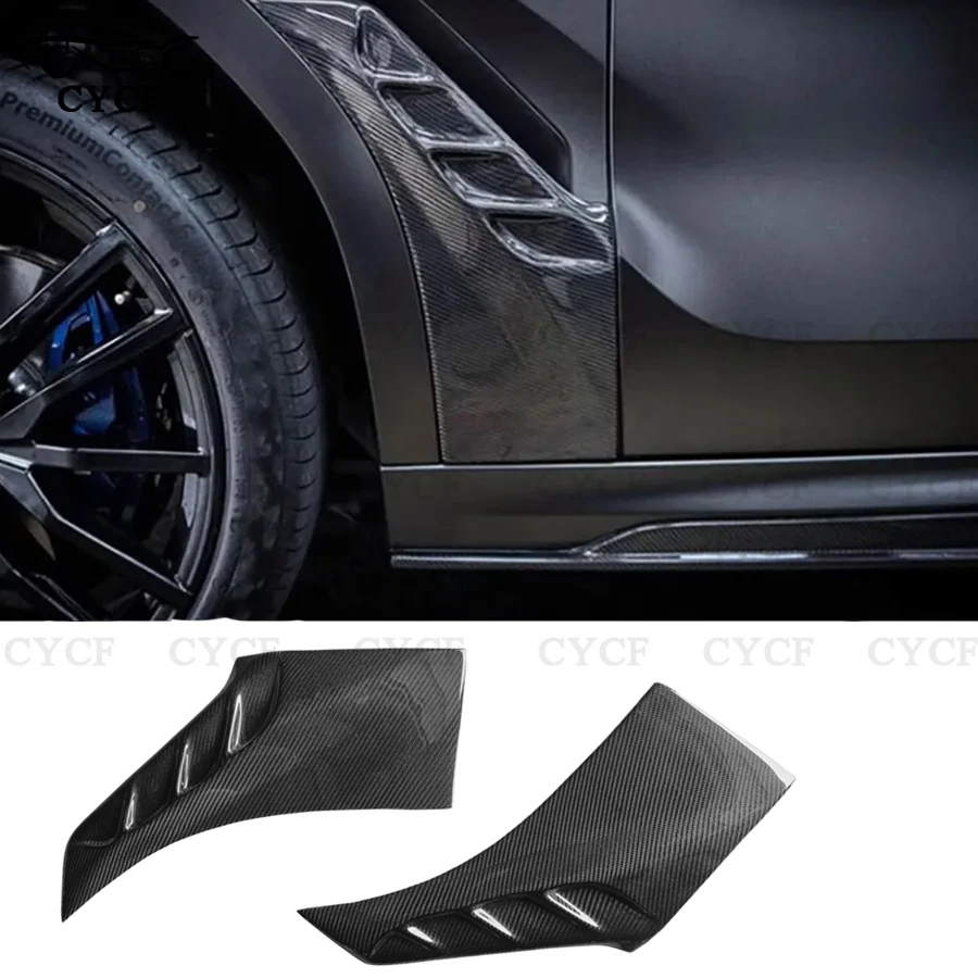 Carbon Fiber Car Door Side Fender Vents For BMW X6 G06 2019+  Trims Frame Decoration Cover Decorative parts Upgrade body kit