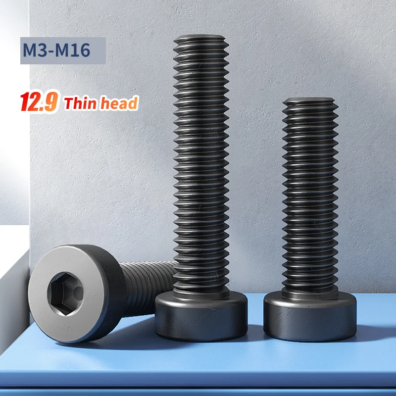 Class 12.9 High Strength Hexagon Screws Low Head Hexagon Bolts Thin Head Screws Daqo M3 M4 M5 M6 M8-M16