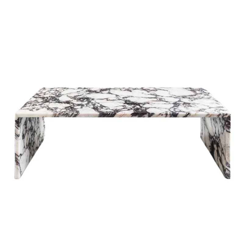 90x49x30CM/120x60x30CM Italian Natural Luxury Stone Calacatta Viola Violet Marble Minimalist Coffee Table Designer Random Grain