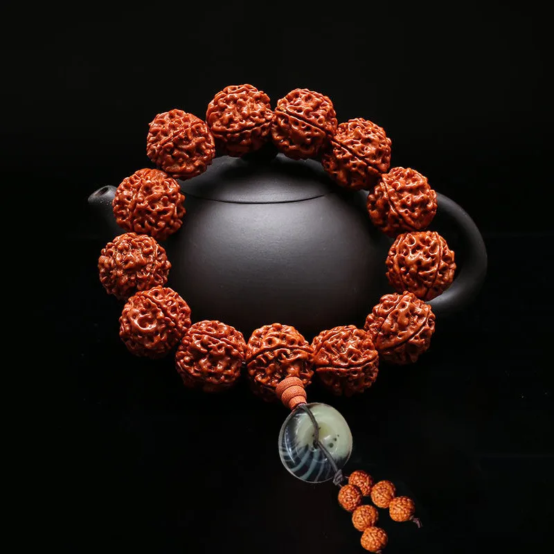 Nature Vajra Bodhi Rudraksha Bracelets Men Meditation Mala Bead Bracelets for Women Jewelry New Prayer Tibetan Buddhism Bracelet