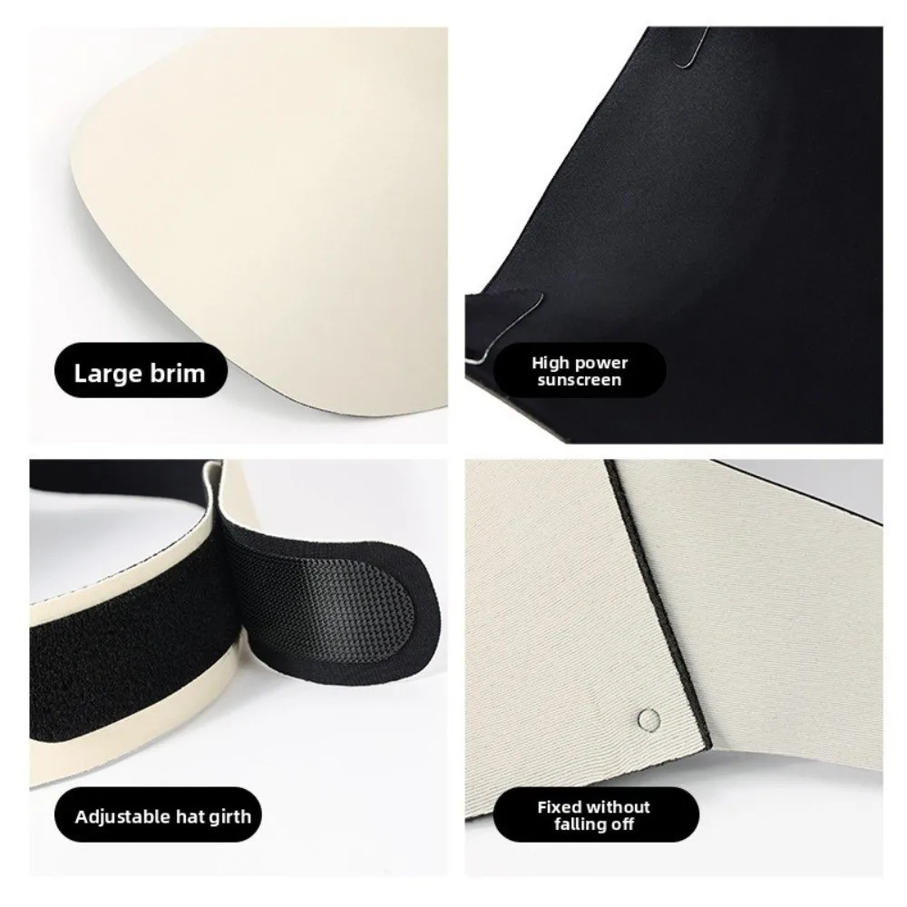 

Fashion Breathable Sunshade Hat Soft Solid Color Summer Sunhat Quick-dry Lightweight Foldable Empty Top Cap Outdoor