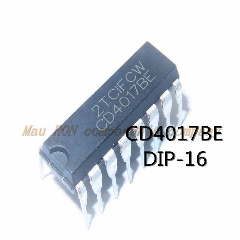 10PCS/LOT CD4017BE CD4017 DIP16 DIP-16 CD4017B  New original  In Stock