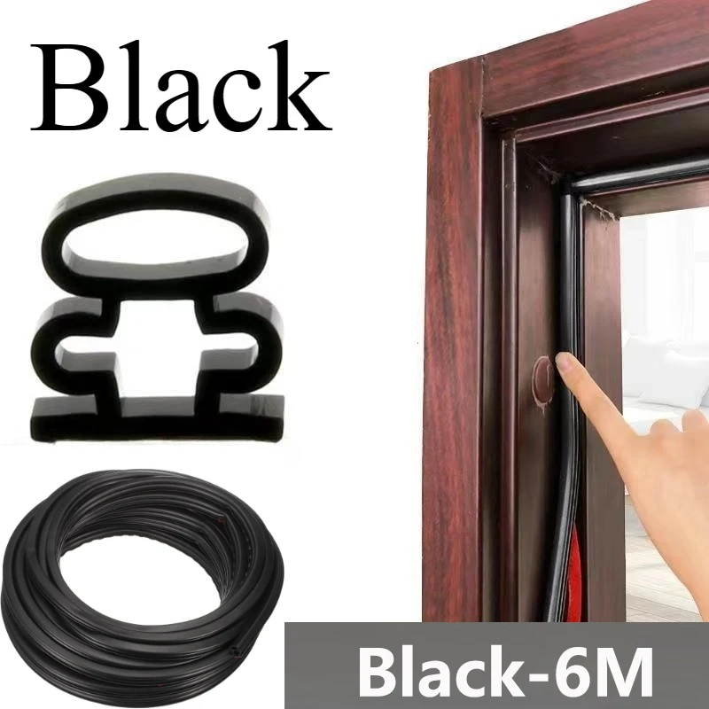 6M Roll Anti-Theft Door And Window Sealing Strip Anti-Collision Soundproof Door Seal Winter Door And Window Wind And Rain Strip