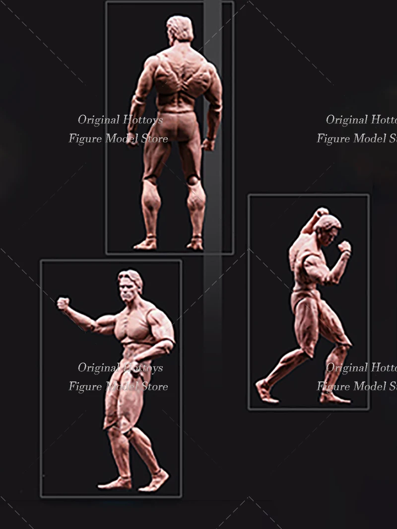 2 Style 1/12 Scale Soldier Devil Muscle Man Joint Mobility Body With Head Sculpture Fit 6-inches Action Figure Model Doll