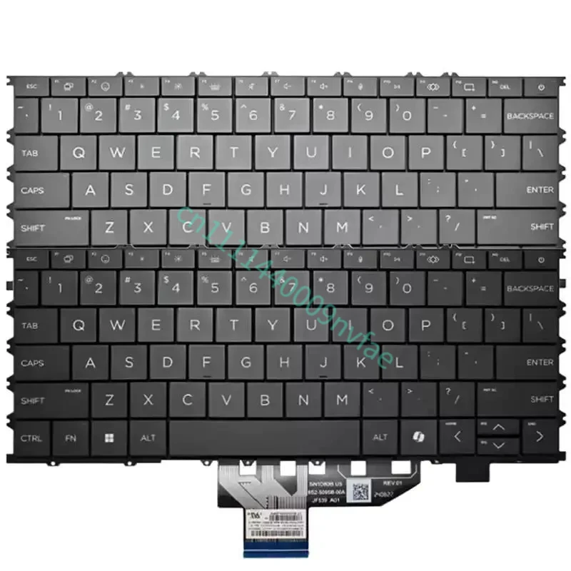 US for HP OmniBook X Flip 14 inch 2-in-1 14-FK 14-FK0013dx 14-FK0014CA 14-FK0047NR,14-FM 14-FM0013DX Laptop Backlit Keyboard 0.3