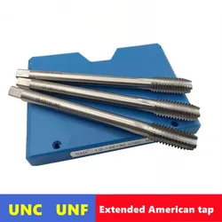 Extended 100/200mm American straight groove tap 4-40,6-32,1/4,5/16,3/8,1/2,1 inch, used for internal thread tapping machine tool