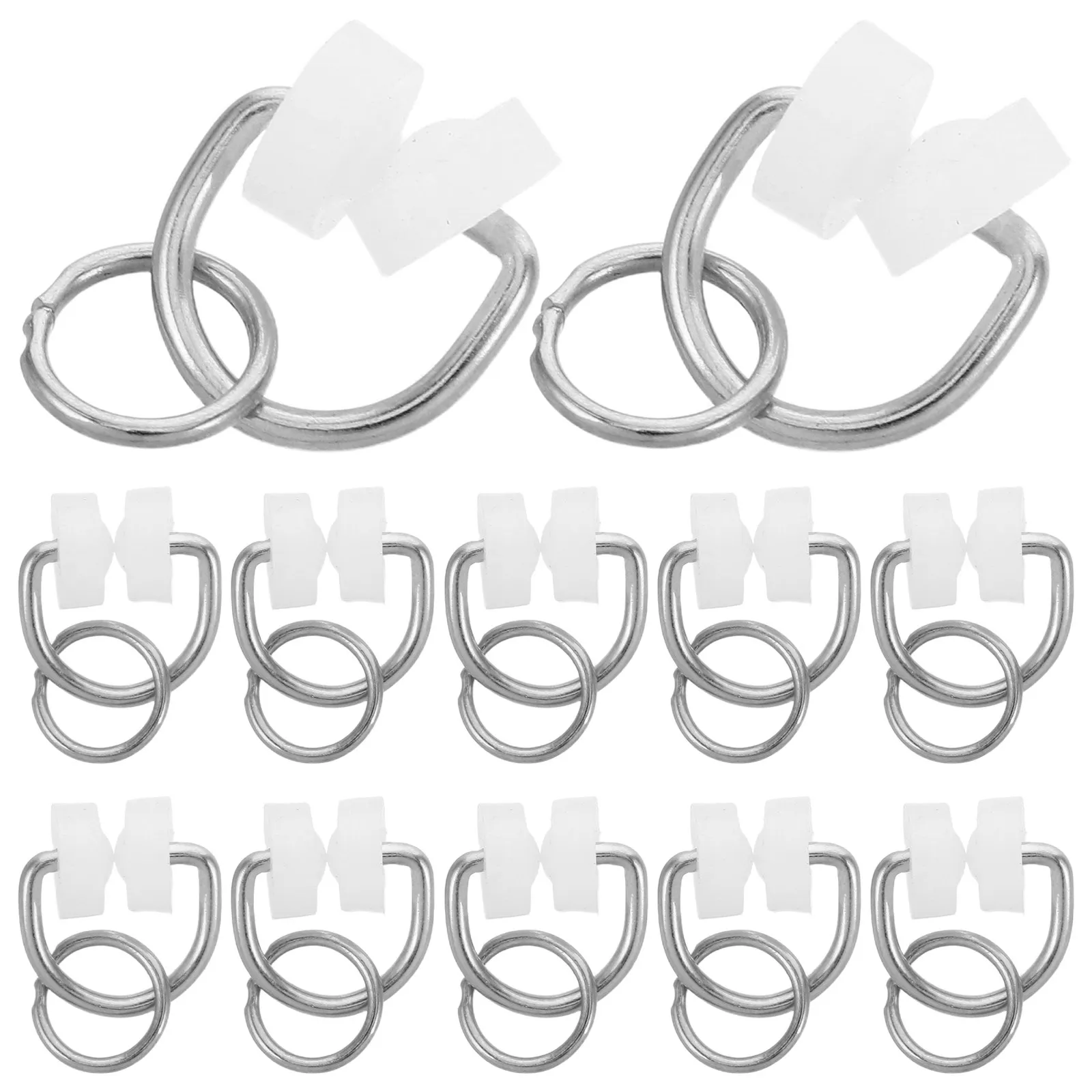 50Pcs Wheeled Curtain Track Gliders Heavy Duty Metal Rings Silent Nylon Rollers for Caravan Curtains Rv Window Track Fitting - view 4