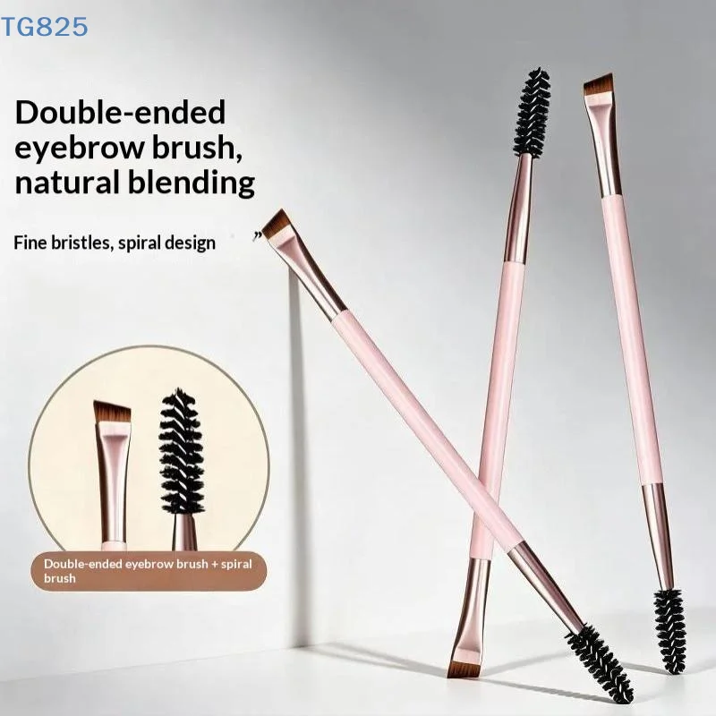 【AN】【SA】Double Makeup Brush Eyelash Brush And Blade Eyeliner Brush Fine Oblique Head Eyebrow Brush Outline Eyeliner Shadow Brush