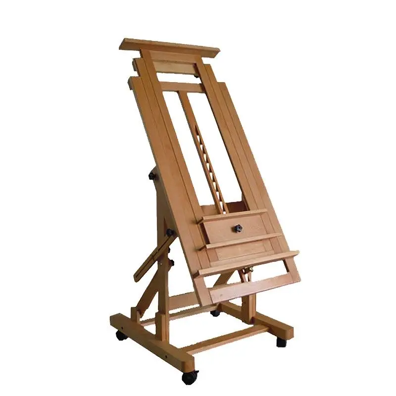 Oil painting easel, double-purpose easel of beech