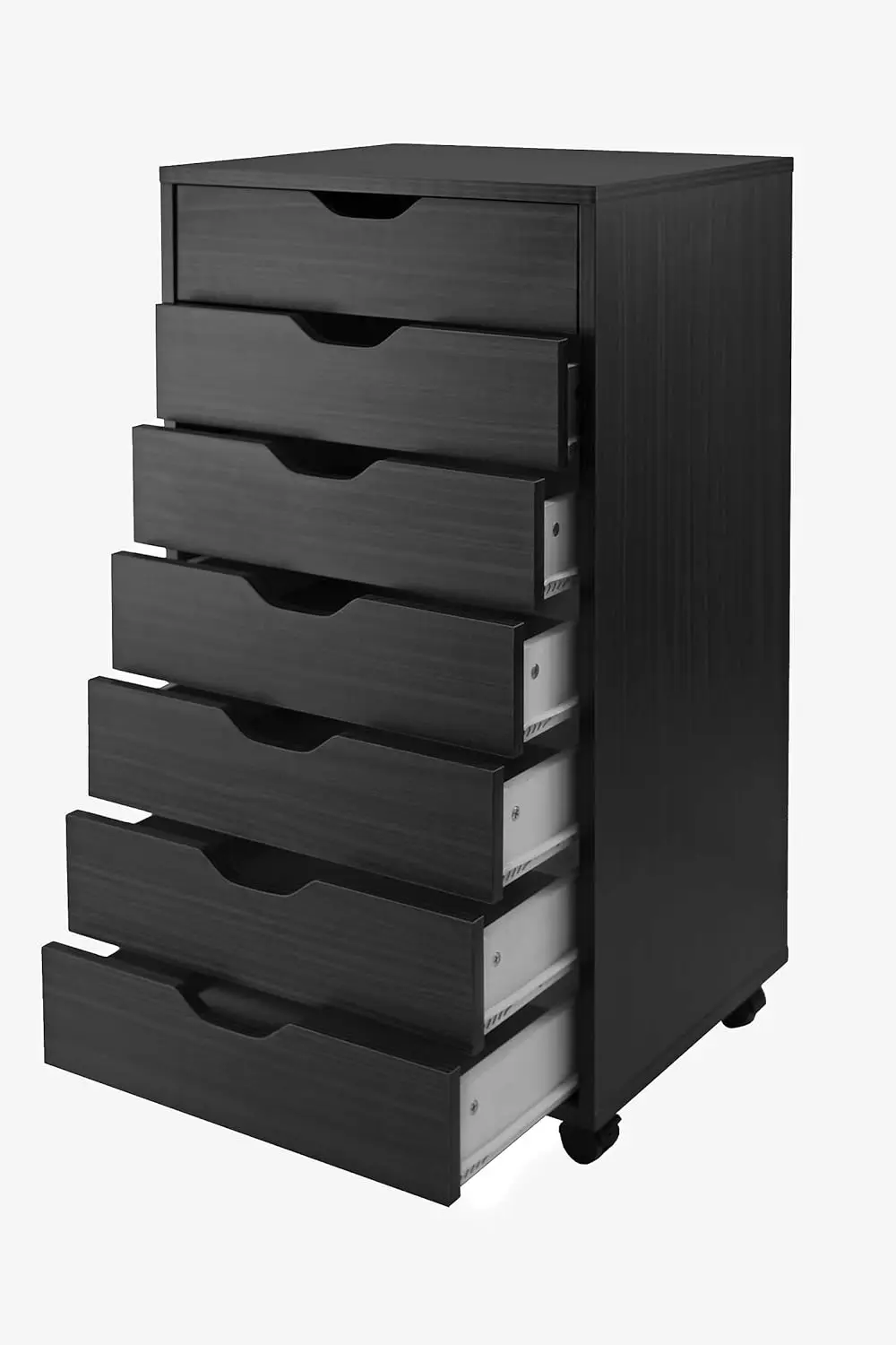 7-Drawer Composite Wood Halifax Cabinet, Black, (20792)