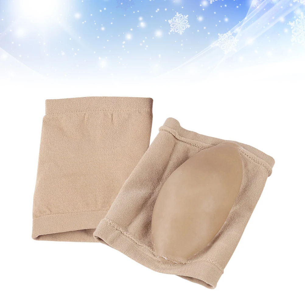 

1 Pair Heel Silk Stockings Anti-crack Gel Socks Breathable Heel Protectors Moisturizing Socks Ankle Socks (Khaki)